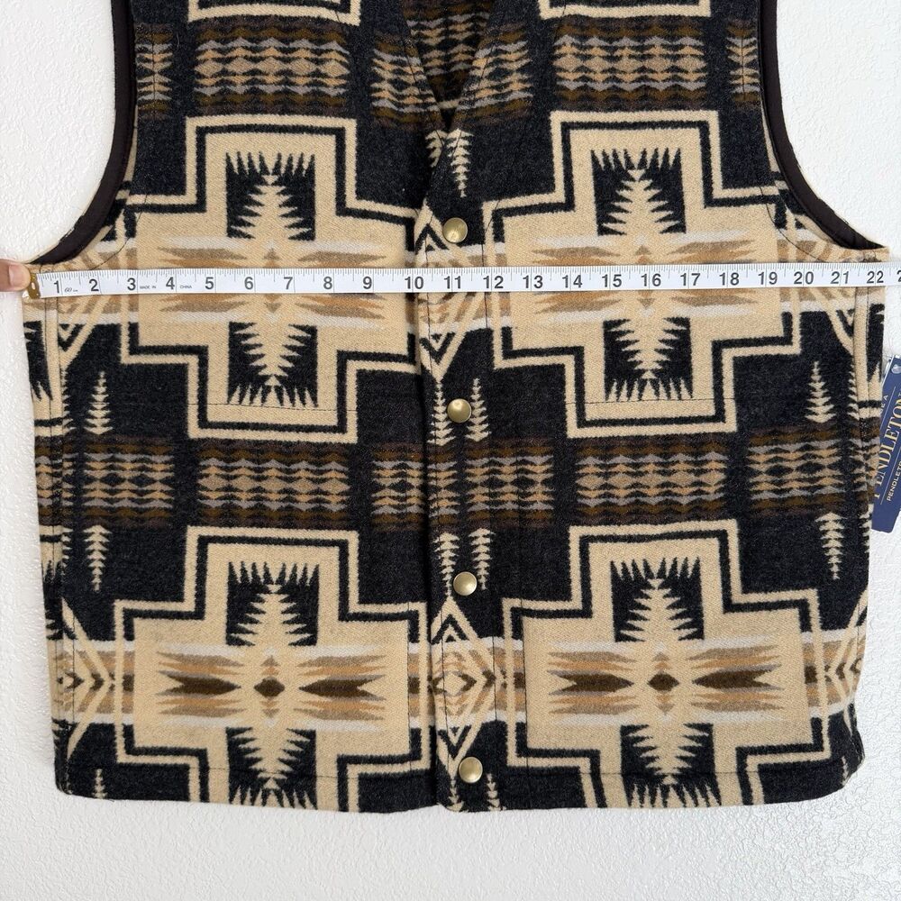 Pendleton Harding Aztec Wool Vest Sz LARGE High Grade Western Wear Made USA NWT - Picture 5 of 13